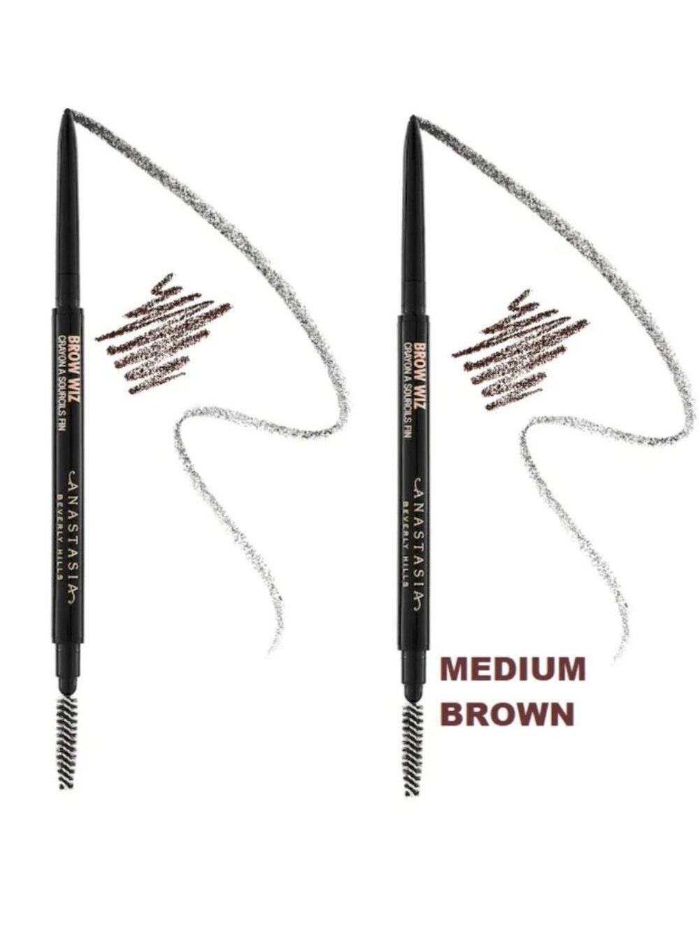 40% SALE 💛 2 Anastasia MEDIUM BROWN Brow Wiz Skinny Brow Pencil ✨ NEW IN BOXES
